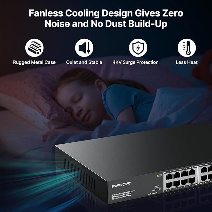 fanless cooling POE cctv supply