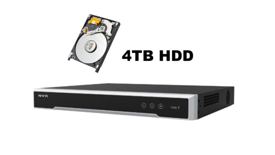 Hikvision 16CH 4K NVR ERI-K216-P16 w/16 CH POE Plug & Play w/4TB HDD H.265+