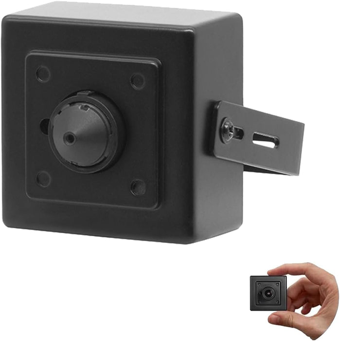4K 8MP Mini POE IP Security Camera, 3.7mm Pinhole Lens Indoor Camera, H.265 Surveillance Motion Detection Compatible with HIK, Uniview NVR, Blue Iris and No IR