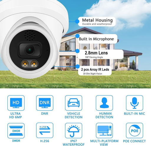 Human detection, built-in mic, two way audio, color night vision camera-CCTV Supply