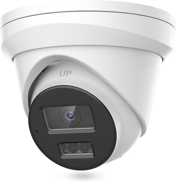 Hikvision Unbranded OEM 12MP Acusense Smart Supplyment Light IP Camera 2.8mm Mic and Speaker Wide Angle Two Way Audio Human and Vehicle Detection Outdoor IP67 Rated Metal Housing