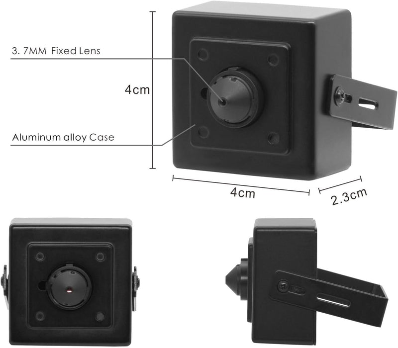 4K 8MP Mini POE IP Security Camera, 3.7mm Pinhole Lens Indoor Camera, H.265 Surveillance Motion Detection Compatible with HIK, Uniview NVR, Blue Iris and No IR