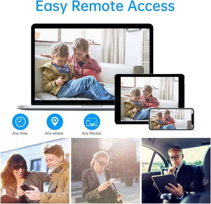 Speco-Technologies 8 Channel PoE IP Camera System, NDAA Compliant, N8NRL 8 CH 4K H.265 NVR with 6 pcs O4VT2 4MP Wired IP PoE Dome Weatherproof Cameras IP Cameras, 2TB Hard Drive Storage