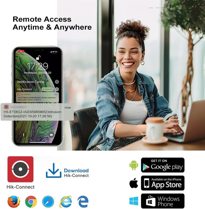 Ⲏіkvіsіon DS-2CD2343G2-IU 4MP AcuSense IP Camera 2.8mm PoE Turret Dome Camera Built in Microphone IR IP67 IK10 H.265+ English Version, Compatible with Hikvision NVR, Hik-Connect