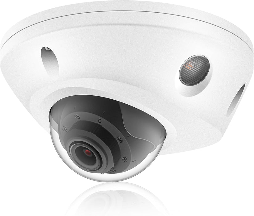 4K 8MP Mini Low Profile Dome PoE IP Camera Outdoor 2.8mm Lens 105° Wide Angle, 98Ft Night Vision, Waterproof IP67, H.265, ONLY Compatible with Ⲏіkvіsіon Uniview NVR Blue Iris