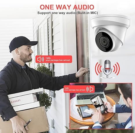 Hikvision EKI-K164T412 16Channel 4K NVR 4TB with 12 x 4MP Outdoor Turret Cameras , Cable not Included