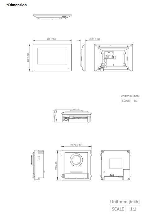 Hikvision DS-KIS602(B) Modular IP Video Intercom Kit IP Based Video Door Phone/Bell|7-inch Colorful TFT Screen|Video Resolution 1080p,Wide Angle Coverage,BuiltIn Microphone & Loudspeaker,Echo Cancellation