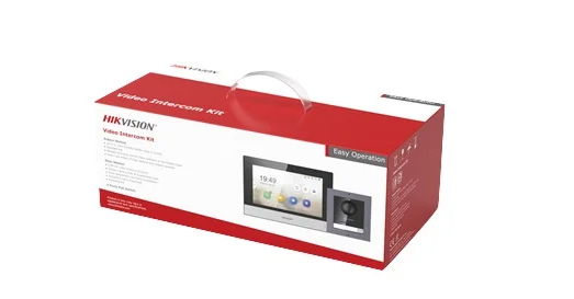 Hikvision DS-KIS602(B) Modular IP Video Intercom Kit IP Based Video Door Phone/Bell|7-inch Colorful TFT Screen|Video Resolution 1080p,Wide Angle Coverage,BuiltIn Microphone & Loudspeaker,Echo Cancellation