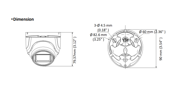 Hikvision 4K 8MP DS-2CE76U7T-ITMF Ultra Low Light Fixed Turret Camera TVI/AHD/CVI/CVBS  2.8MM