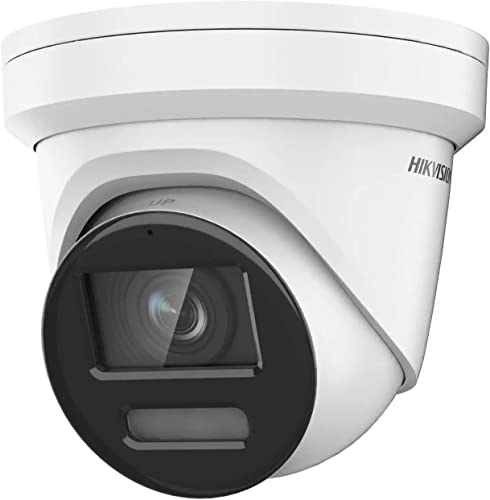 Hikvision DS-2CD2387G2-LU 8MP IP Turret Dome Camera, 247 Full Color Night Version, 2.8mm PoE Dome Camera IP67 IK10 H.265+ Built in Mic English Version