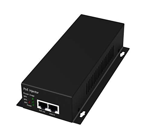 High Power POE Injector Single Gigabit Port Power Over Ethernet PoE Plus - 90W - 802.3af/at/bt - up to 100 Meters (325 Feet)