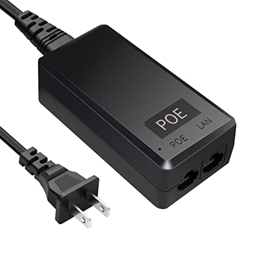 48V 24W 0.5A POE Injector Adapter Power Supply,10/100Mbps IEEE 802.3af Compliant, Up to 100M (328 Feet), for Most Cisco / Polycom / Aastra Phones and More