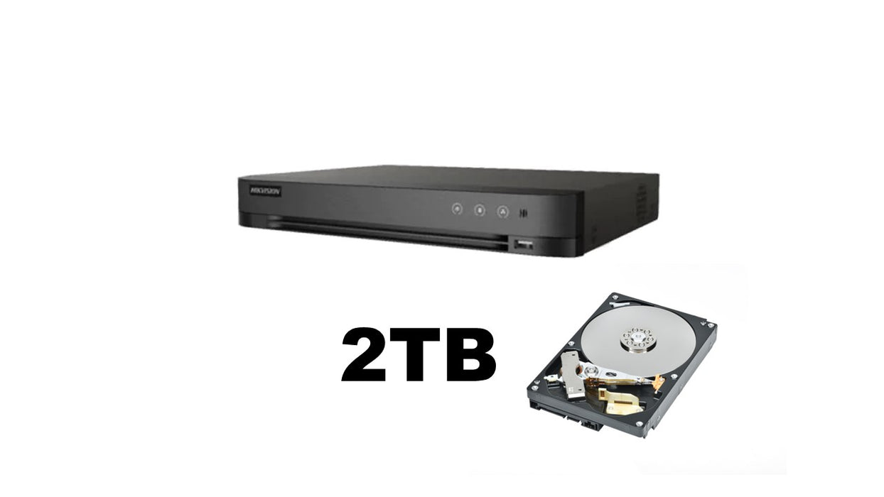 Hikvision iDS-7208HUHI-M1/S 8CH 5MP 1U H.265 AcuSense DVR Encoding Abilty 8MP @ 8FPS & 5MP @ 12FPS W/2TB HDD