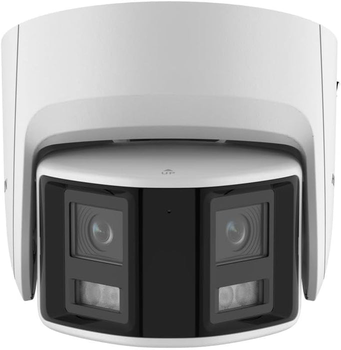 Hikvision DS-2CD2366G2P-ISU/SL 6MP 180° Dual Lens Panoramic Ultra Wide Angle Dome IP Camera, 120 dB WDR, Two Way Audio, DarkFighter, Outdoor, Compatible with Hikvision NVR