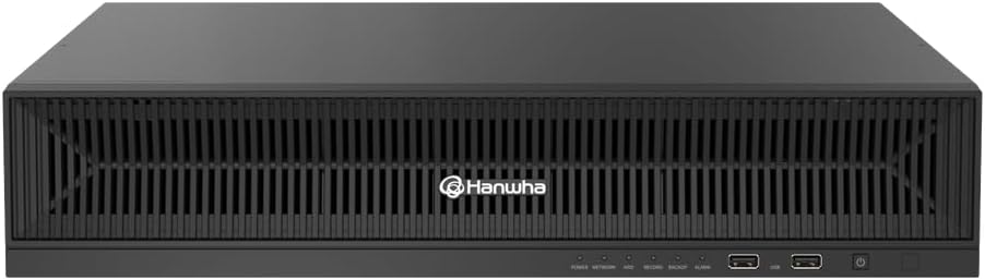 Ⲏanwha 64 CH Channel NVR XRN-6420B2 Network Video Record, Up to 32MP, HDMI, H.265+, 8 SATA (Up to 80TB), AI Detection, Hard Drive not Included