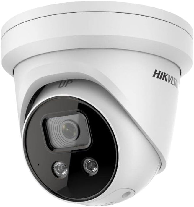 Hikvision IP Camera PoE DS-2CD2386G2-ISU/SL 2.8mm Lens 4K AcuSense Strobe Light and Audible Warning Fixed Turret Network Camera,H.265+,IP67, Built-in Two-Way Audio,Original English Version