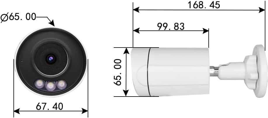 Comparable Performance to Dahua, ONVIF, 4MP POE Bullet Color Night Vision Camera, 2.8mm 108° Wide Viewing Angle Security IP Camera Outdoor IP66 Waterpfoof, NDAA Complaint