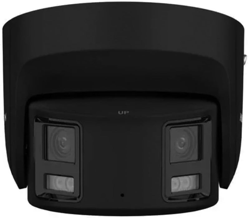Hikvision DS-2CD2387G2P-LSU/SL, 4K 8MP 180° Dual Lens Panoramic Ultra Wide Angle Dome IP Camera, Color-Vu, 98ft Full Color Night Vision, WDR, Two Way Audio, ONLY Compatible with Enterprise Series NVR, Black