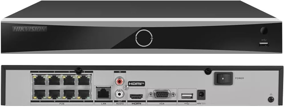 Hikvision 4K 8CH K Series AcuSense NVR 80 Mbps Bandwidth W/2TB HDD US Version