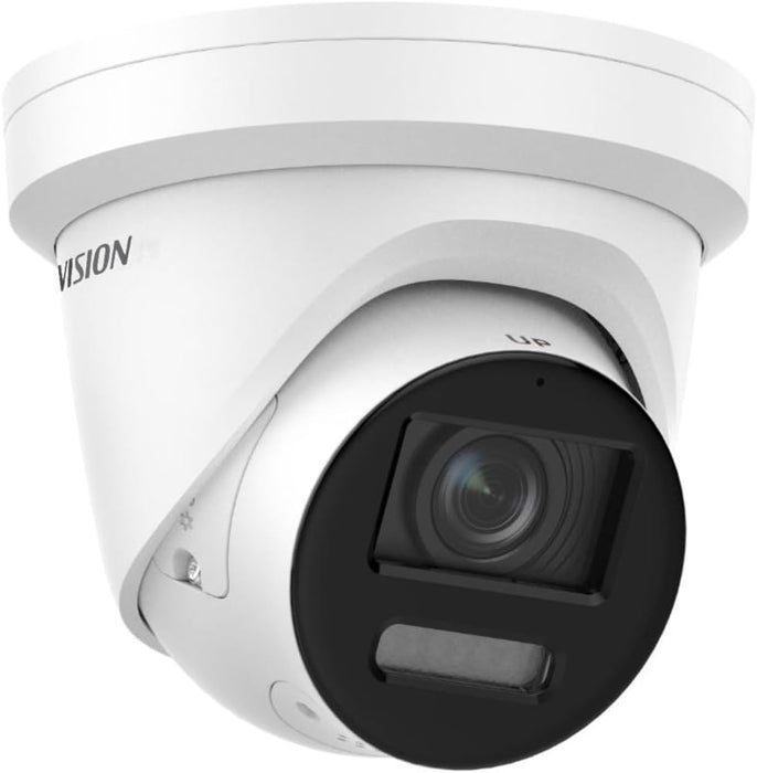 Ⲏіkvіsіon DS-2CD2387G2-LSU/SL Acusense 4K 8MP Color-Vu POE IP Dome Camera Outdoor, with Strobe Light and Audible Warning, Two Way Audio Human/Vehicle Detection, Compatible with Hikvision NVR