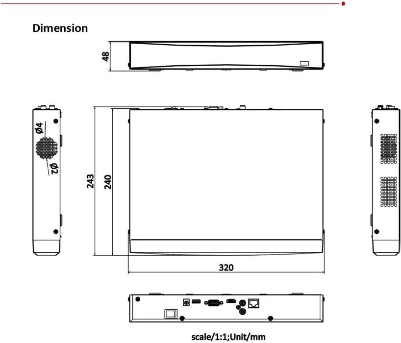 HIKVISION 16 Channel 8MP 4K NVR DS-7616NXI-K2 for IP Network CCTV Cameras Black NO POE Port