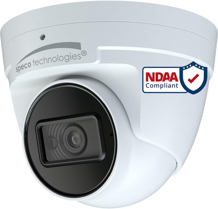 Speco-Technologies O8VT3 8MP 4K Network PoE Turret Dome IP Camera Outdoor Vandal Proof, 2.8mm Lens, 100ft Night Vision, H.265, IP67, Built-in Mic, Security IP Camera Compatible with Speco System, NDAA