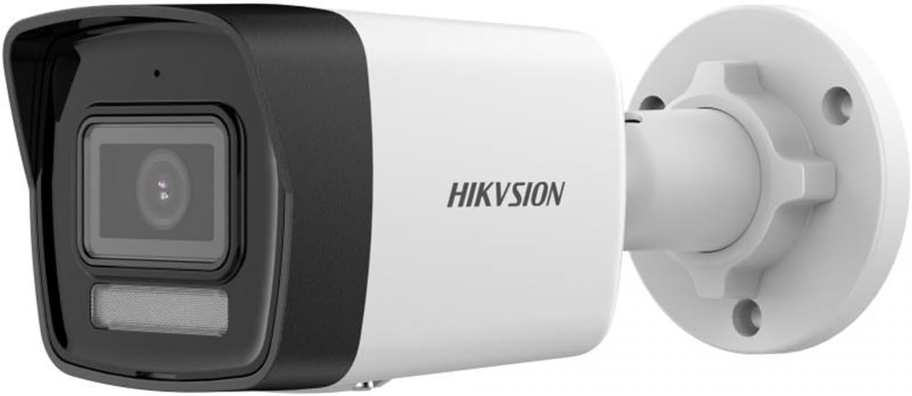 Ⲏіkvіsіon DS-2CD1083G2-LIUF 4K 8MP Smart Hybrid Light IP Bullet PoE Camera, 2.8mm Wide Viewing Angle, H.265+ IP67, Human and Vehicle Detection, Built-in Microphone, Compatible with Hikvision NVR