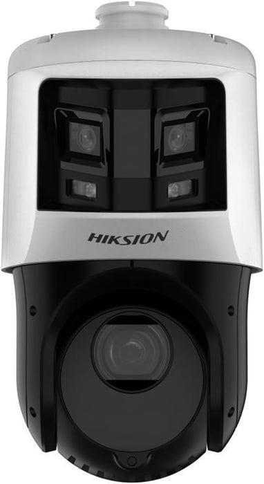 Hikvision DS-2SE4C425MWG-E/26 Tandem-Vu 6MP PTZ POE IP Camera Panoramic, 25X Optical Zoom, with 24/7 Colorful Imaging, Human/Vehicle Detection, DarkFighter, 100m IR Distance, Compatible with Hik vision NVR