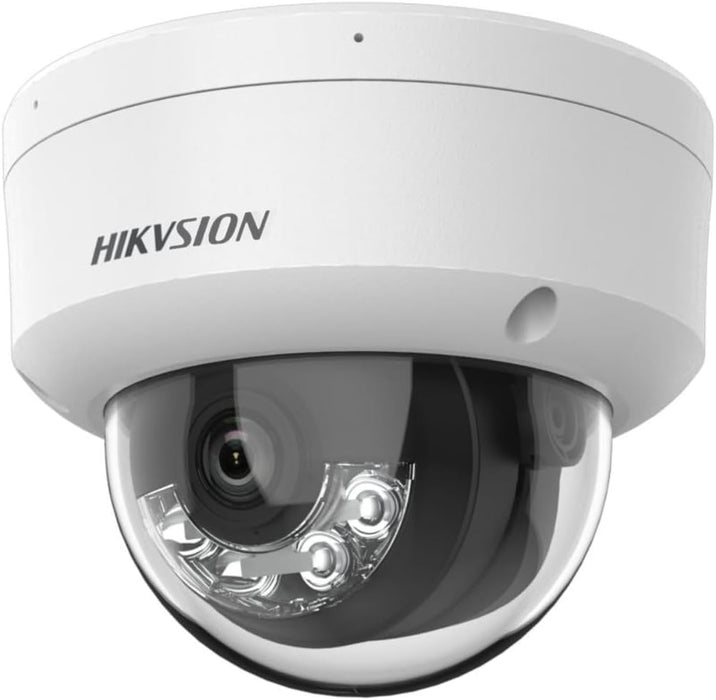 Ⲏіkvіsіon DS-2CD1183G2-LIUF 4K 8MP Acusense Smart Hybrid Light PoE IP Dome Camera, 2.8mm Wide Viewing Angle, Human/Vehicle Detection, Built-in Microphone, Compatible with Hikvision NVR