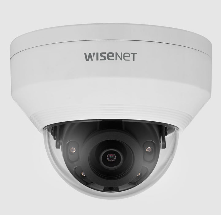 Ⲏanwha ANV-L6012R 2MP 1080P POE IP Security Camera Outdoor, NDAA Compliant, 2.8mm Fixed Lens, 113.7° Wide View Angle, AI Detection, White, Compatible with Hanwha Wisenet Security IP Camera System