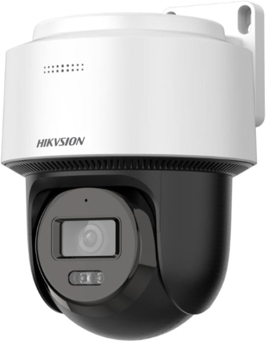 Hikvision DS-2DE2C400MWG-E 4MP Mini PT POE Outdoor Camera, Smart Hybrid-light IP Camera, Support Human Detection and Auto-tracking, Built-in Microphone, Speaker, card slot, Compatible with Hik Vision NVR