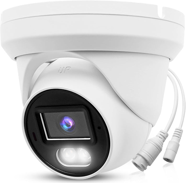 Comparable Performance to Dahua, ONVIF, 8MP 4K PoE IP Full Color Night Vision Security Camera Outdoor, 2.8mm Wide Angle, H.265, Waterproof IP66, Metal Housing Turret Dome IP Camera, NDAA Compliant