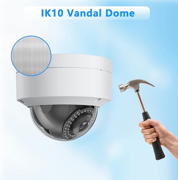 IK10 vandal dome camera cctv supply