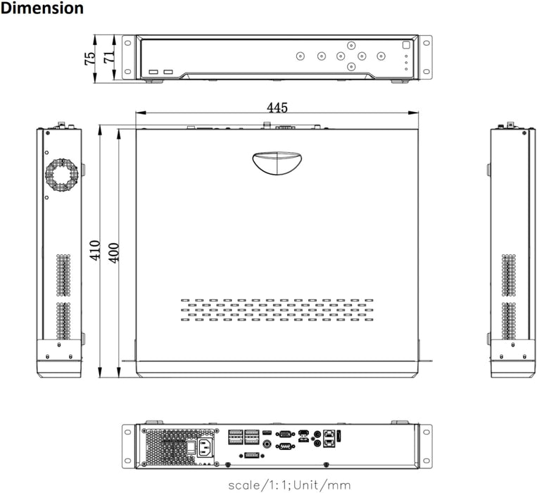 Hikvision DS-7732NI-M4 32 Channel 8K NVR Network Video Recorder up to 32MP, Dual LAN Ports, Dual 4K HDMI, Hard Drive Not Included, NO PoE Camera Port, Compatible with Hikvision System