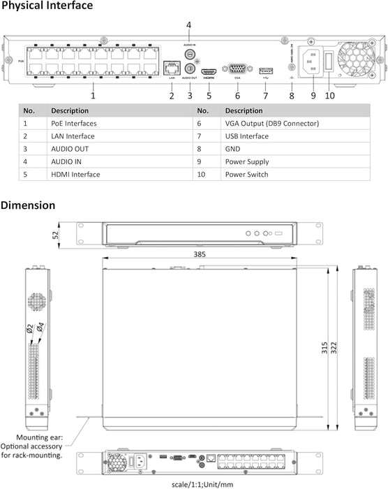 Hikvision 16 Channel 4K NVR Security Camera System - 12 x DS-2CD2343G2-I Dome 4MP Waterproof 2.8MM Lens POE Camera, 100ft IR Distance, 120dB True WDR, H.256+, 16CH 4K NVR with 4TB Hard Drive, Cable not Included