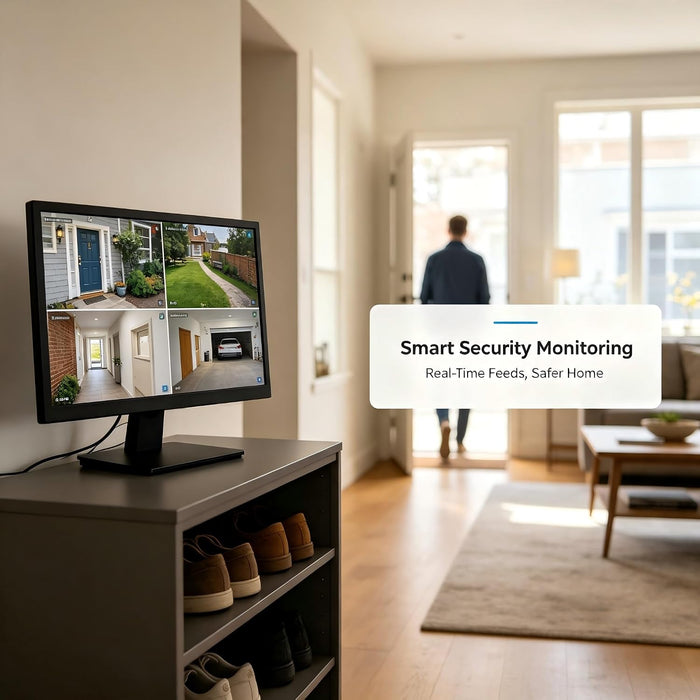 Real HD Security Camera Monitor Screen, 27 Inch 1080P Thin LED PC Monitor with HDMI VGA Built in Speaker Compatible with CCTV Security Camera NVR, Not Support Bluetooth and WiFi