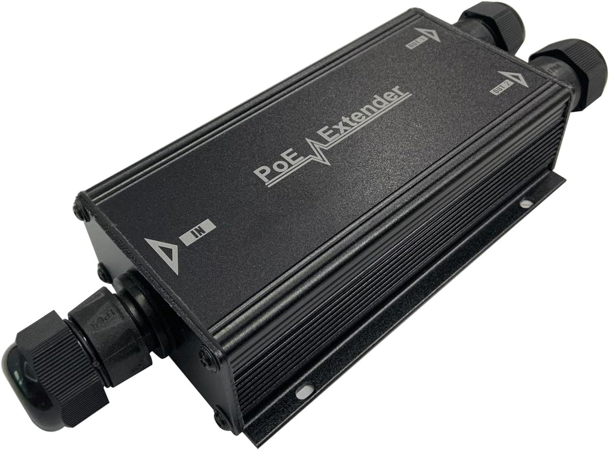 Poe Extender Module 2 Channel Gigabit PoE+ Extender Outdoor, 2 Port PoE Out, IP67 Waterpro ...