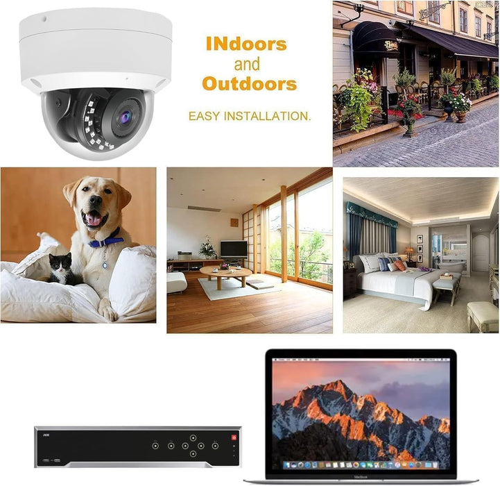 Rendimiento comparable al de la cámara IP PoE antivandálica para exteriores Dahua ONVIF de 8 MP, gran angular de 2,8 mm, H.265, resistencia al agua IP67 hasta 20 m. Compatible con NVR, no funciona por sí sola. (Copia)