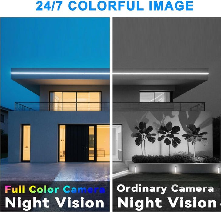 Comparable Performance to Dahua, ONVIF, 8MP 4K PoE IP Full Color Night Vision Security Camera Outdoor, 2.8mm Wide Angle, H.265, Waterproof IP66, Metal Housing Turret Dome IP Camera, NDAA Compliant