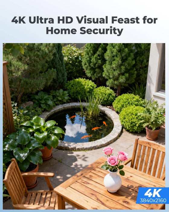 Hikvision DS-2CD2383G2-IU, 4K 8MP AcuSense IP Camera PoE Turret Dome Camera IP67 Outdoor, WDR, 2.8mm Wide Angle Lens, IK10, H.265+, English Version, Human and Vehicle Detection, Work with iVMS-4200, Black