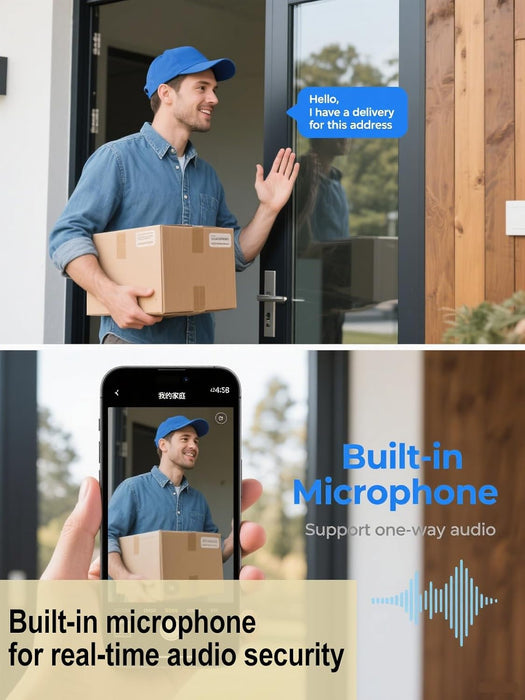 Hikvision DS-2CD2383G2-IU, 4K 8MP AcuSense IP Camera PoE Turret Dome Camera IP67 Outdoor, WDR, 2.8mm Wide Angle Lens, IK10, H.265+, English Version, Human and Vehicle Detection, Work with iVMS-4200, Black