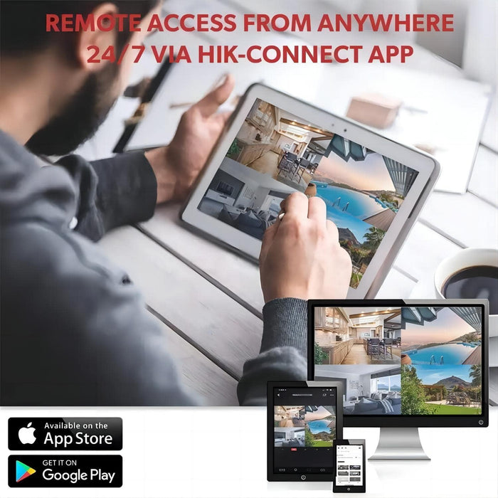 Hikvision 4K 8MP 16 Channel Security Camera System, 16CH 4K POE NVR w/4TB with 12 x 4K DS-2CD2183G2-I Vandal Dome Outdoor Cameras 2.8mm 3-Axis IP67 IK10 H.265+ Cable not Included