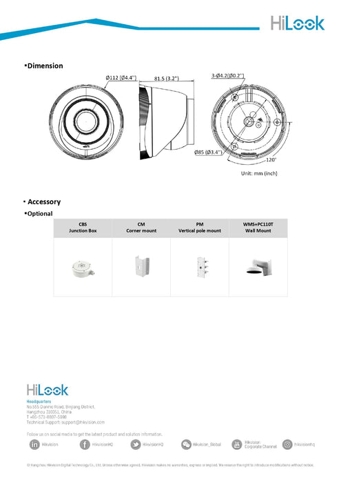 Hikvision OEM HiLook 4K IP Kit 6PC 4MP IP camera and 8CH NVR with 2TB HDD included