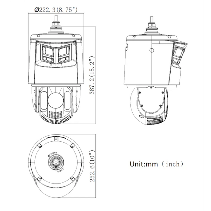 Hikvision DS-2SE7C432MWG-EB/26(F0) TandemVu 6+4 MP 32X ColorVu & IR Acusense IP Panoramic Network Speed Dome