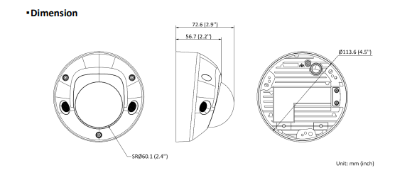 Hikvision DS-2CD3586G2-IS 8 MP Acusense Fixed Mini Dome IP Network Camera Audio & Alarm Interface Available DarkFighter 2.8mm
