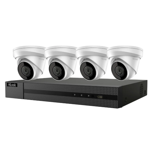 Hikvision OEM HiLook 4K IP Kit 4PC 4MP IP camera and 4CH NVR with 2TB HDD included