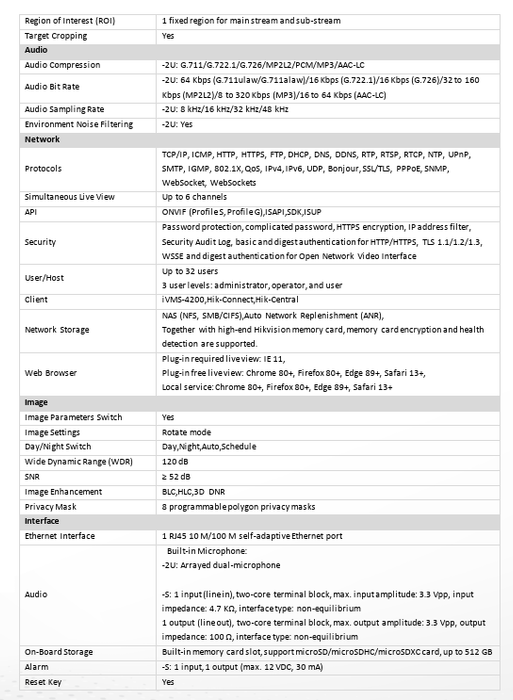 Hikvision Unbranded OEM 4K 8MP IP Camera DS-2CD2183G2-LIS2U Built-in Dual Mic Smart Hybrid Light