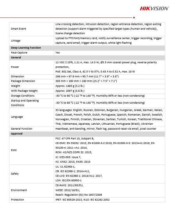 Hikvision DS-2CD2647G2T-LZS 4MP ColorVu Motorized Varifocal Bullet IP Camera 2.8-12MM