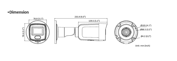 Hikvision PCI-B15F2S 5MP AcuSense Fixed Mini IP Bullet Network Camera DarkFighter 2.8MM