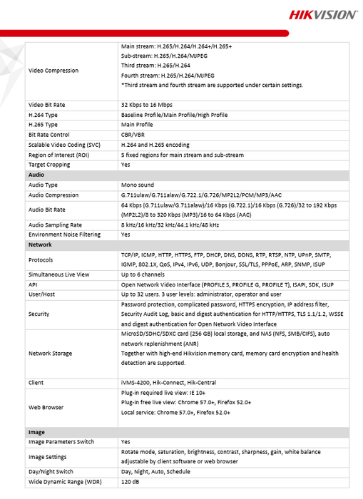 Hikvision PCI-B18F2S 4K 8MP AcuSense Fixed Mini Bullet IP Network Camera DarkFighter 2.8mm